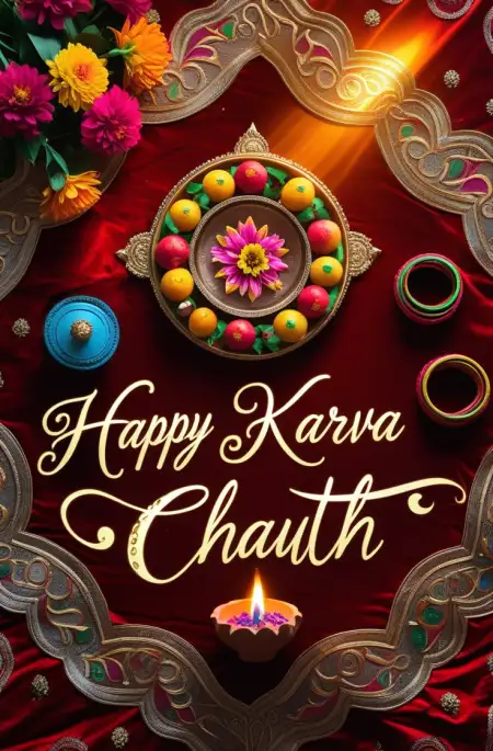 Karva Chauth Banner Background For Printing - Free Backgr Download