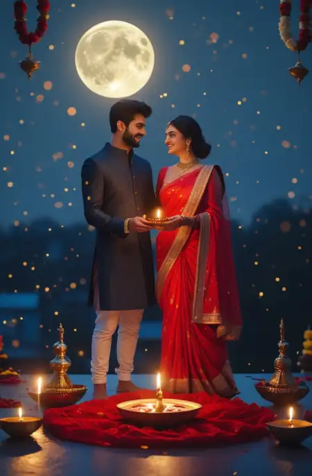 Karva Chauth Moon View Wallpaper Full Hd - Free Wallpaper Wallpaper Download