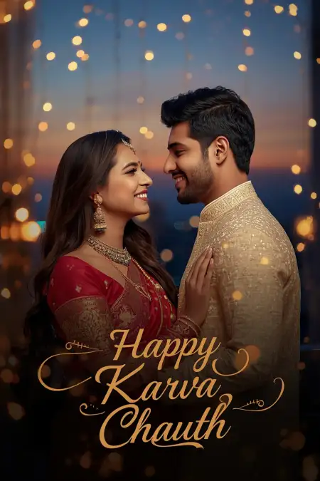 Karva Chauth Photo Frame Template For Editing - Free Template Download