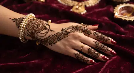 karwa chauth mehndi design for full hand