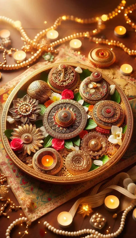 Karwa Chauth Puja Thali Decoration Images - Free Related Happy Karwa Chauth Image