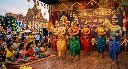 Khmer New Year 2026 Artistic Background - Free Khmer New Year Wishes Poster 2026 Download