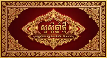Khmer New Year 2026 Banner Png - Free Khmer New Year Wishes Poster 2026 Download