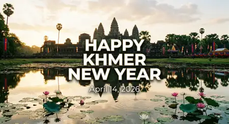 Khmer New Year 2026 Greeting Card Poster - Free Khmer New Year Wishes Poster 2026 Download