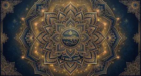 Khmer New Year Celebration Background Hd - Free Khmer New Year Wishes Poster 2026 Download