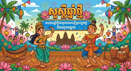 Khmer New Year Festive Poster Hd - Free Khmer New Year Wishes Poster 2026 Download