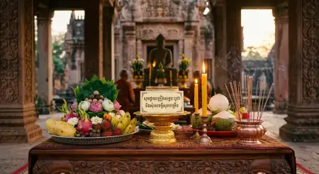 Khmer New Year Festive Wishes Image - Free Khmer New Year Wishes Poster 2026 Download