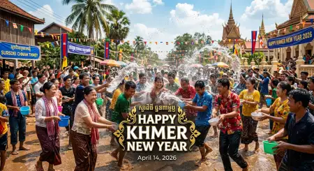 Khmer New Year Full Hd Poster Design - Free Khmer New Year Wishes Poster 2026 Download