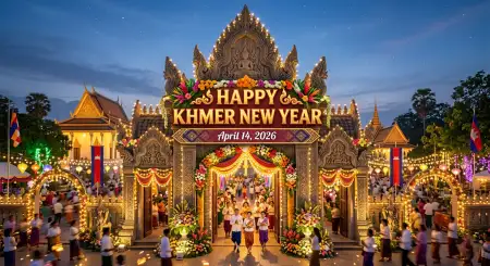 Khmer New Year Post Background Hd - Free Khmer New Year Wishes Poster 2026 Download