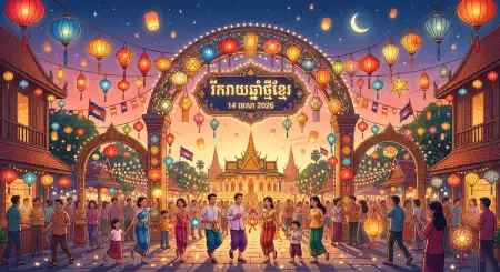 Khmer New Year Poster Without Background - Free Khmer New Year Wishes Poster 2026 Download