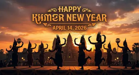 Khmer New Year Wishes Poster 2026 - Free Khmer New Year Wishes Poster 2026 Download