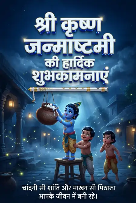 Free Krishna Janmashtami Facebook Post Images In Hindi Image Download