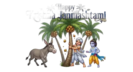 Krishna Janmashtami Greeting Png 2026 - Free Krishna Janmashtami Png 2026 Download