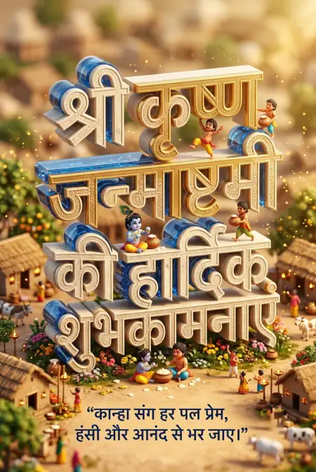Free Krishna Janmashtami Ki Hardik Shubhkamnaye Greeting Images Image Download