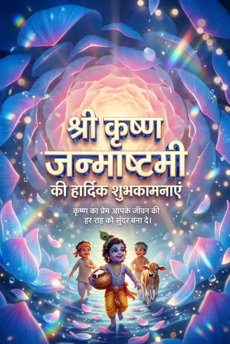 Free Krishna Janmashtami Ki Hardik Shubhkamnaye In Hindi Image Download