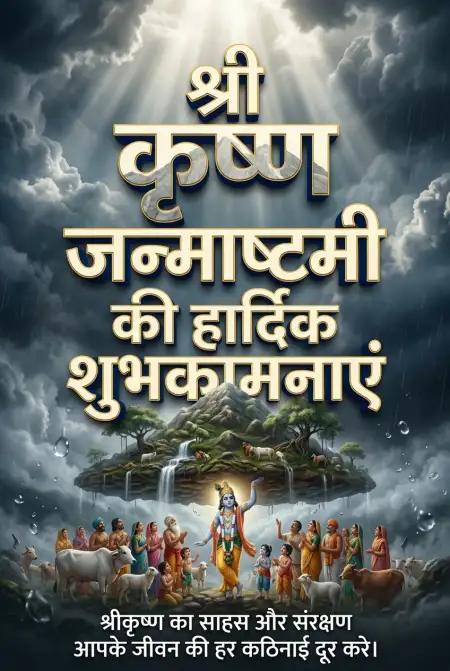 Free Krishna Janmashtami Ki Hardik Shubhkamnaye Message In Hindi Image Download