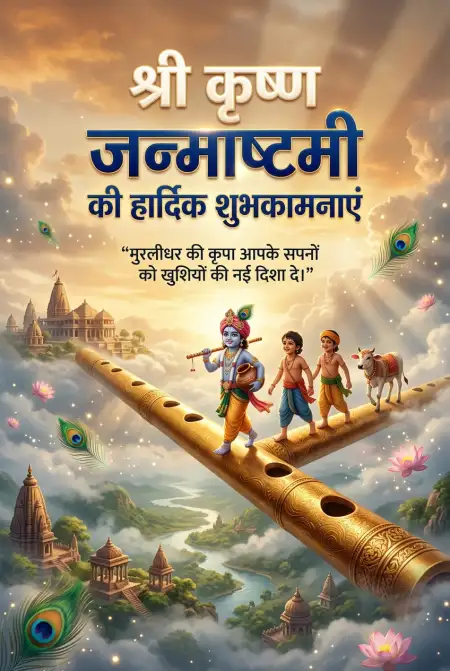 Free Krishna Janmashtami Ki Hardik Shubhkamnaye Status Image Download