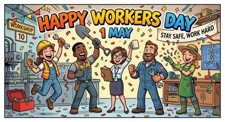Labor Day Worker Illustration Png - Free International Labor Day Wishes 2026 Download