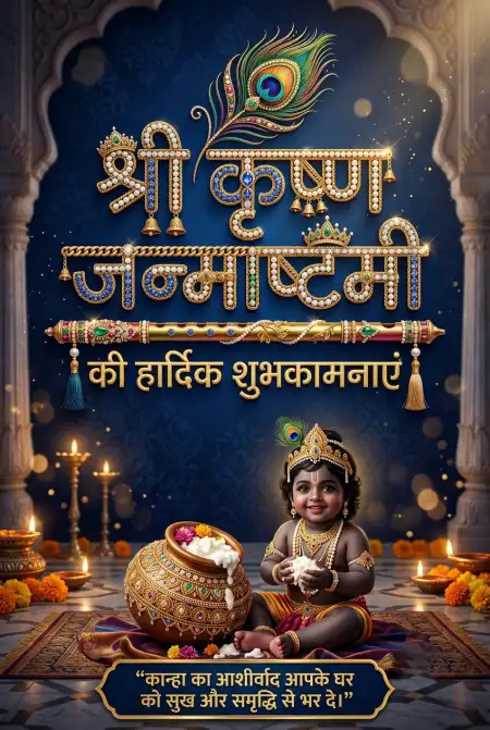 Free Laddu Gopal Janmashtami Wishes In Hindi Images Image Download