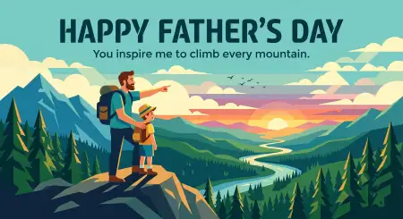 Free Landscape Fathers Day Greeting Card Image Download