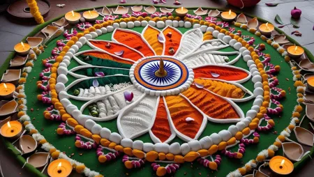 large republic day rangoli for community events