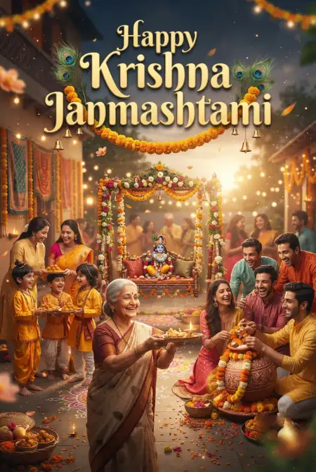 Latest Happy Krishna Janmashtami Greetings - Free Happy Krishna Janmashtami Greetings Download