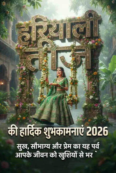 latest hariyali teej wishes in hindi 2026 - Happy Hariyali Teej 2026