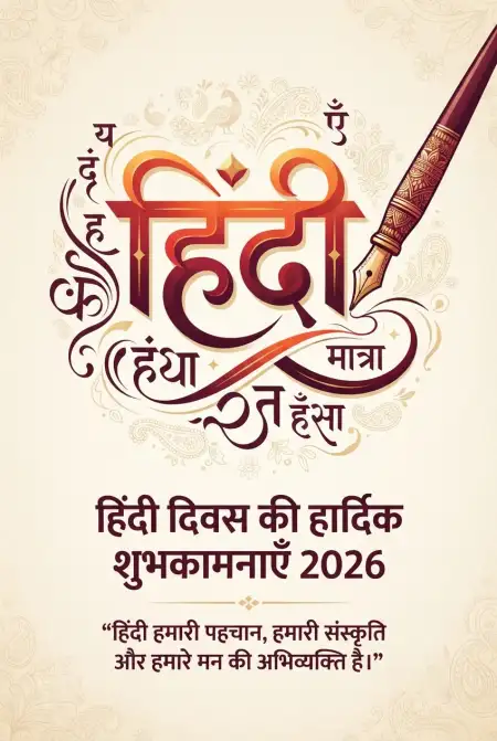 latest hindi diwas wishes 2026