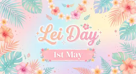 Lei Day 2026 Facebook Post Template - Free Lei Day 2026 Download