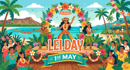 Lei Day 2026 Festival Logo Design - Free Lei Day 2026 Download