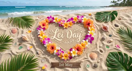 Lei Day 2026 Greeting Card Background - Free Lei Day 2026 Download