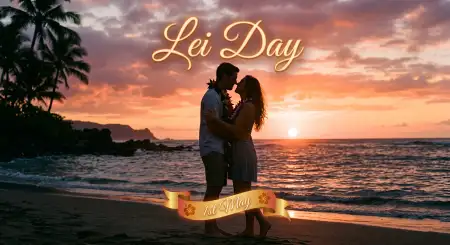 Lei Day 2026 Minimalist Poster Design - Free Lei Day 2026 Download