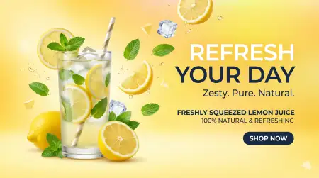 Lemon Juice Advertising Background Template - Free Lemon Juice Background Download