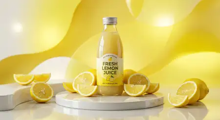 Lemon Juice Drink Banner Background - Free Lemon Juice Background Download