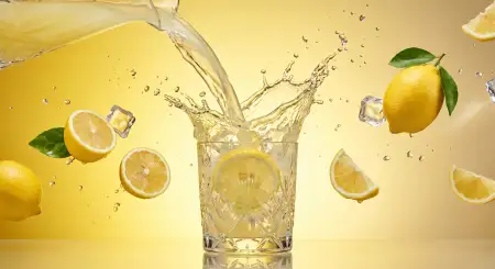 Lemon Juice Glass Splash Background - Free Lemon Juice Background Download