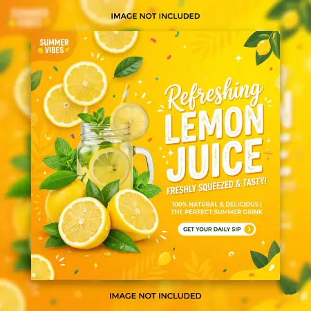 Lemon Juice Instagram Background Design - Free Lemon Juice Background Download