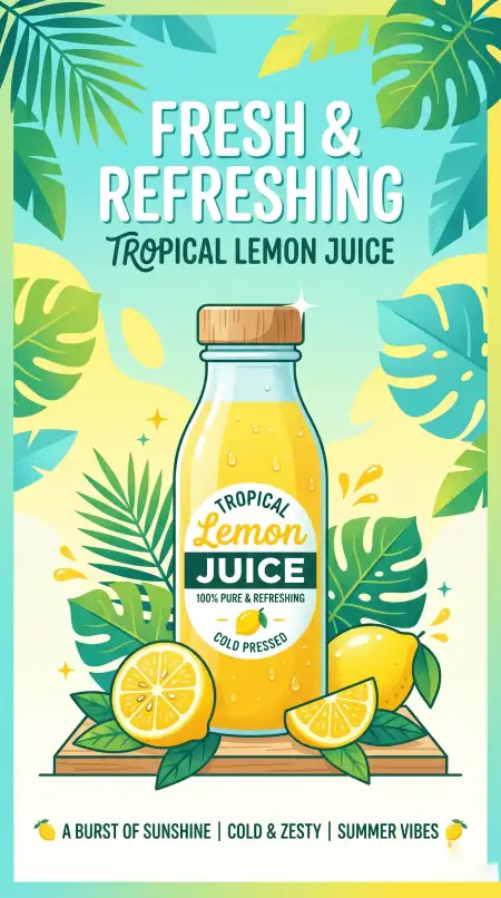 Lemon Juice Poster Design Background - Free Lemon Juice Background Download