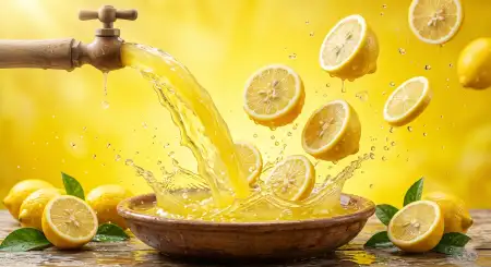 Lemon Juice Realistic Splash Wallpaper - Free Lemon Juice Background Download
