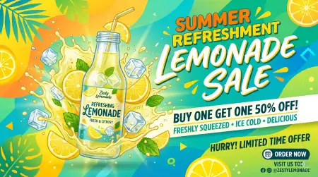 Lemon Juice Sale Banner - Free Lemon Juice Background Download