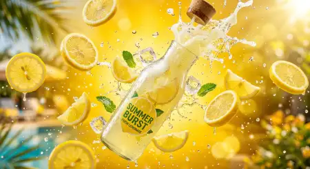 Lemon Juice Sunny Yellow Background - Free Lemon Juice Background Download