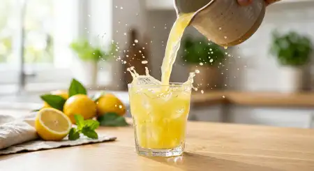 Lemon Juice With Lemon Slice Background - Free Lemon Juice Background Download