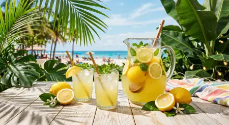 Lemonade Refreshment Background Wallpaper - Free Lemon Juice Background Download