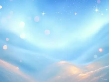 Light Blue Background With White Stars And Sparkles - Free Related Blue Image