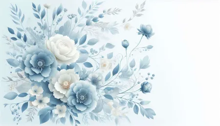 Light Blue Floral Background For Invitations And Cards - Free Background Download
