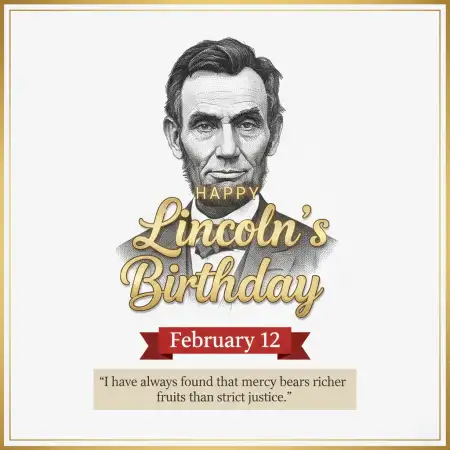 Lincolns Birthday 12 February Quotes - Free Happy Lincolns Birthday Download