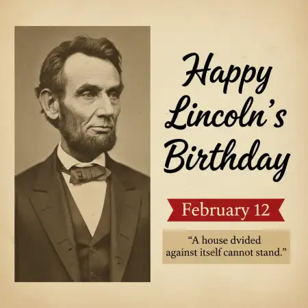 Lincolns Birthday Famous Lines - Free Happy Lincolns Birthday Download
