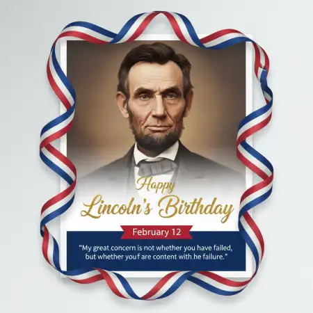 Lincolns Birthday Greeting Card Ideas - Free Happy Lincolns Birthday Download