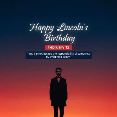 Lincolns Birthday Minimalist Poster Design - Free Happy Lincolns Birthday Download