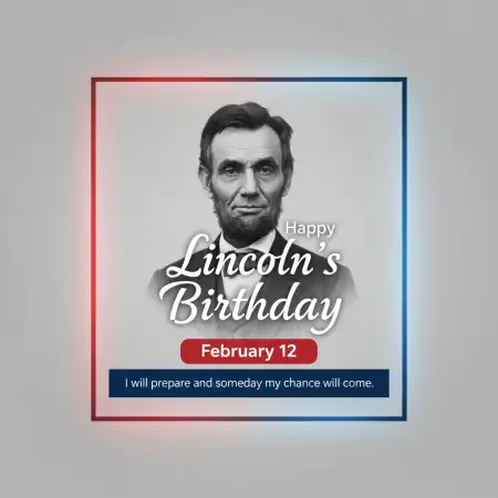 Lincolns Birthday Patriotic Banner - Free Happy Lincolns Birthday Download
