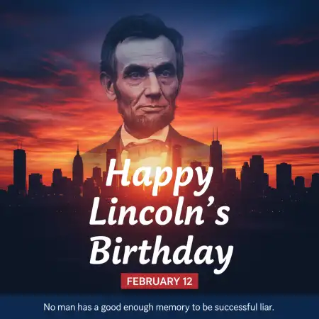 Lincolns Birthday Patriotic Instagram Post - Free Happy Lincolns Birthday Download